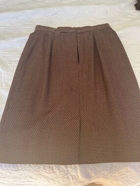 Dior Brown Textured Pencil Skirt